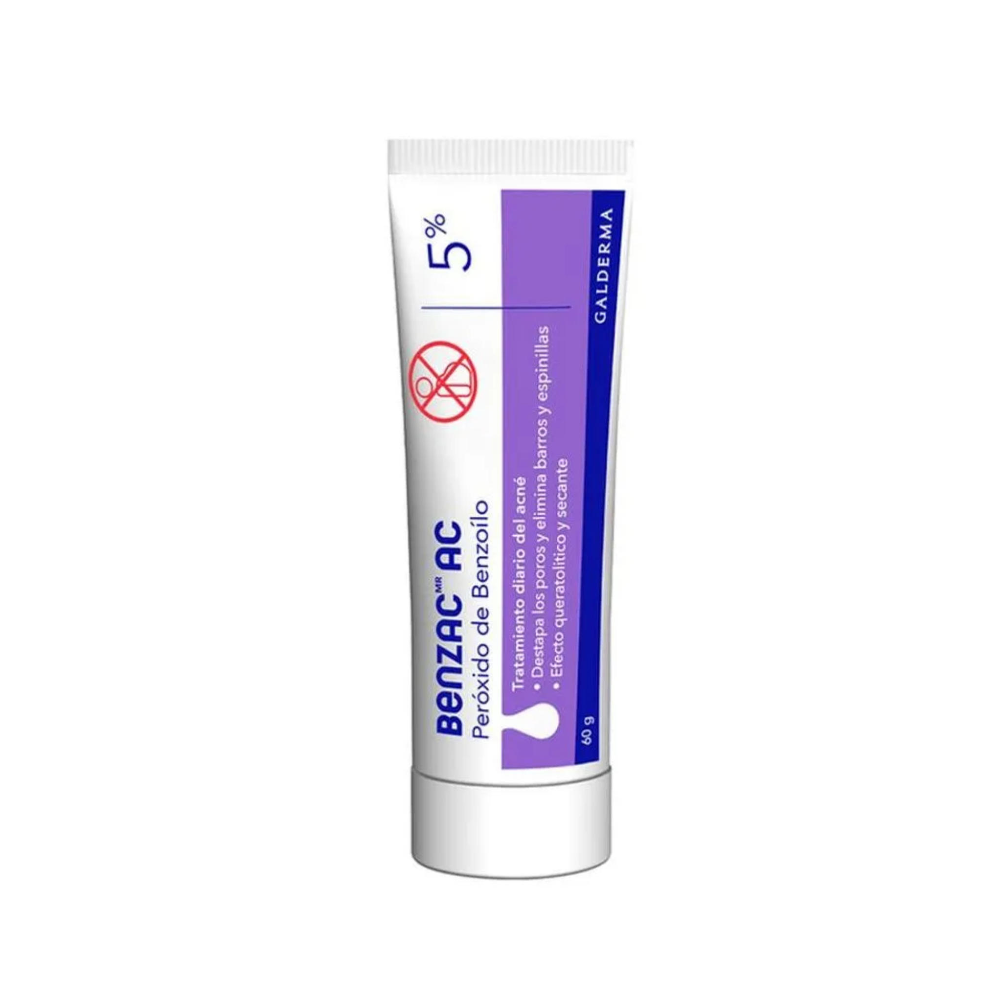Benzac AC 5% (Peróxido de Benzoilo) Gel, Galderma, 60g
