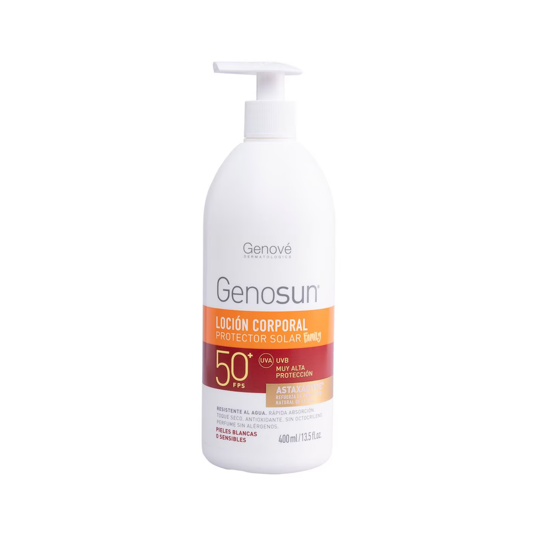 Genosun Loción Corporal Protector Solar Family FPS50+, Genové, 400ml
