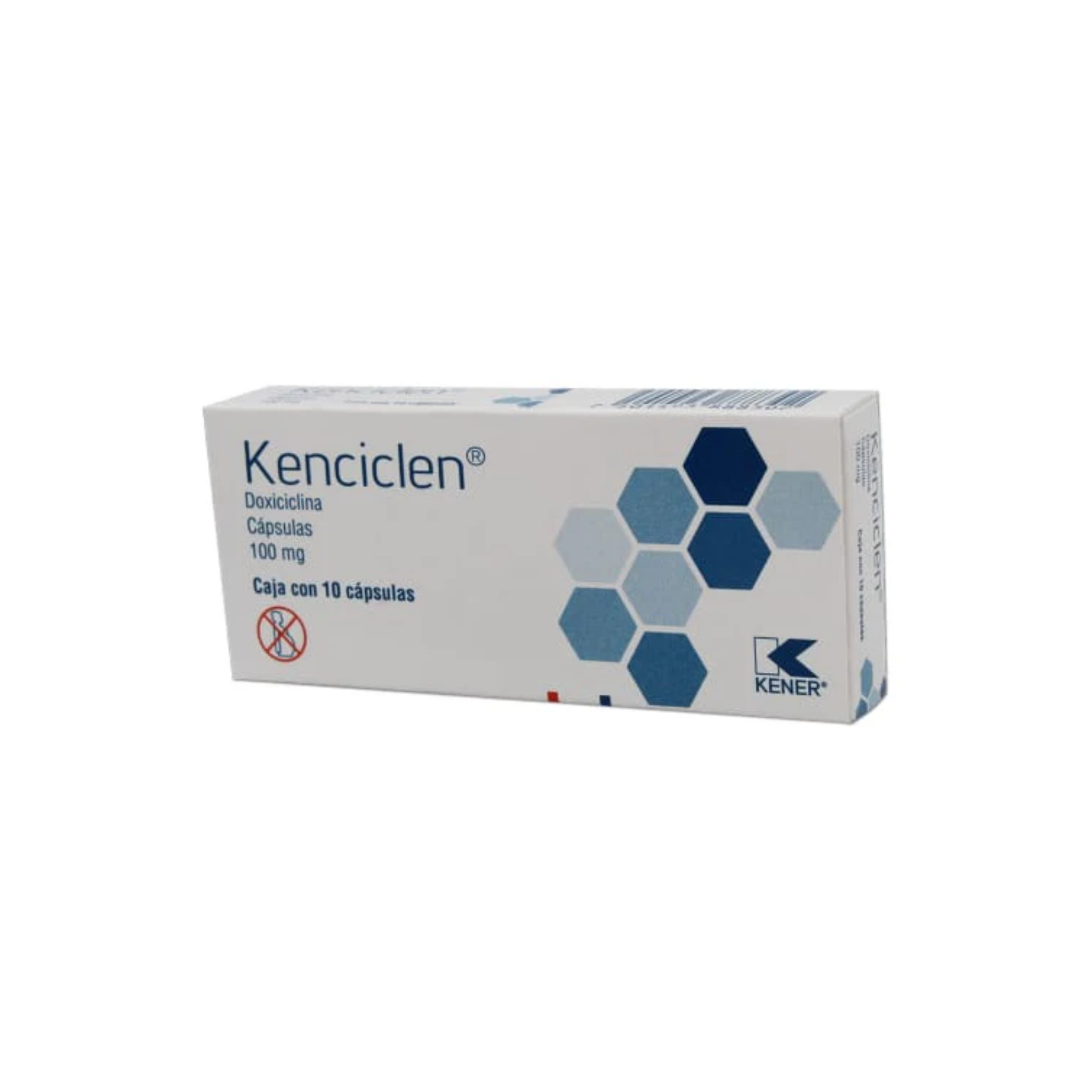 Kenciclen (Doxiciclina) 100mg, Kener, 10 Cápsulas